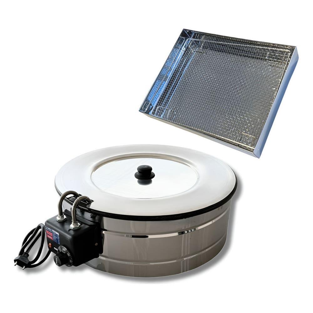 Fritadeira Elétrica Industrial Tacho 10L Esmaltado Com Tampa E Escorredor M 110V