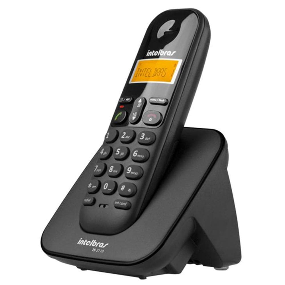 Telefone sem Fio Intelbras, com Identificador de Chamada, Preto - TS3110
