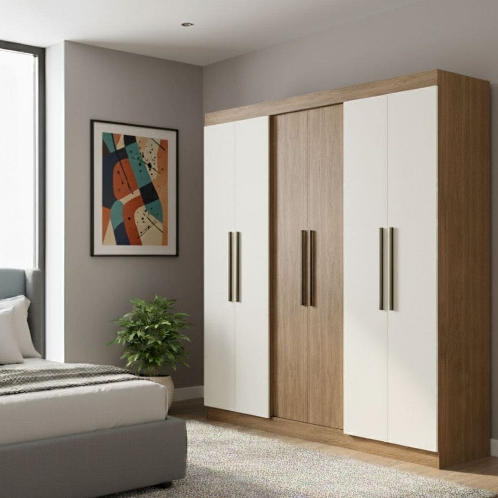 Guarda Roupa Casal 6 Portas 2 Gavetas Salvador Faimec