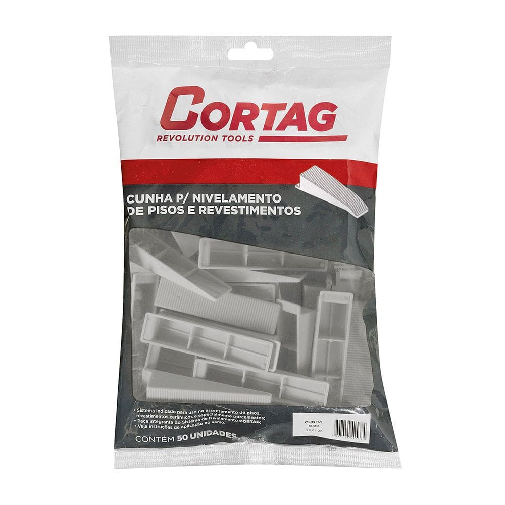 Cunha para Nivelamento de Pisos e Revestimentos Eco Embalagem com 50 Unidades Cortag