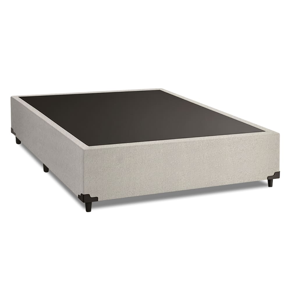 Cama Box Casal 1,38m com 38cm de Altura Prince Branco Linho