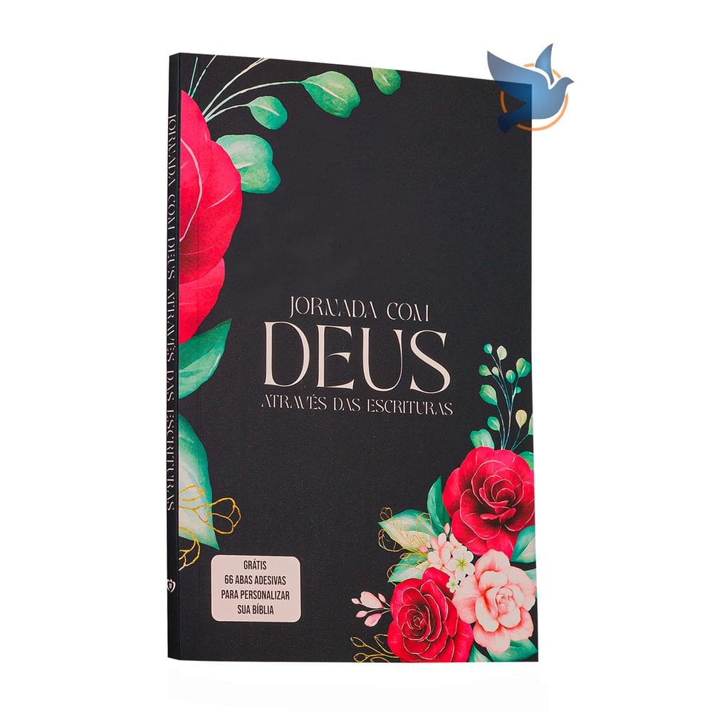 Livro Abas Adesivas Para a Bíblia Jornada com Deus Através das Escrituras Floral