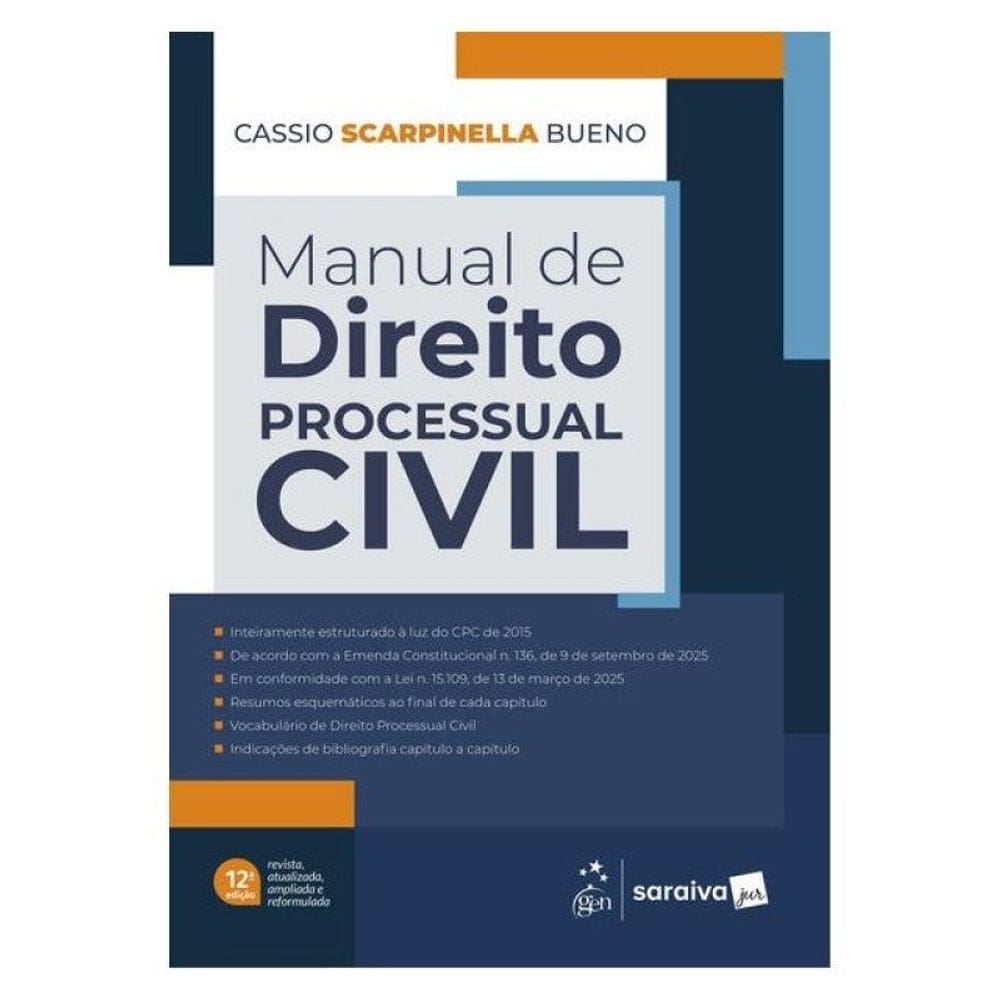 Manual De Direito Processual Civil - 12ª Edição 2026