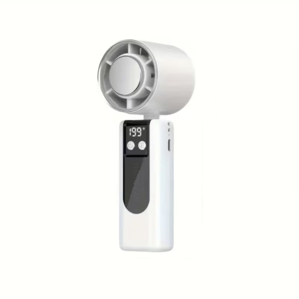 Mini Ventilador Recarregável Portátil Carisma 3000mAh Branco