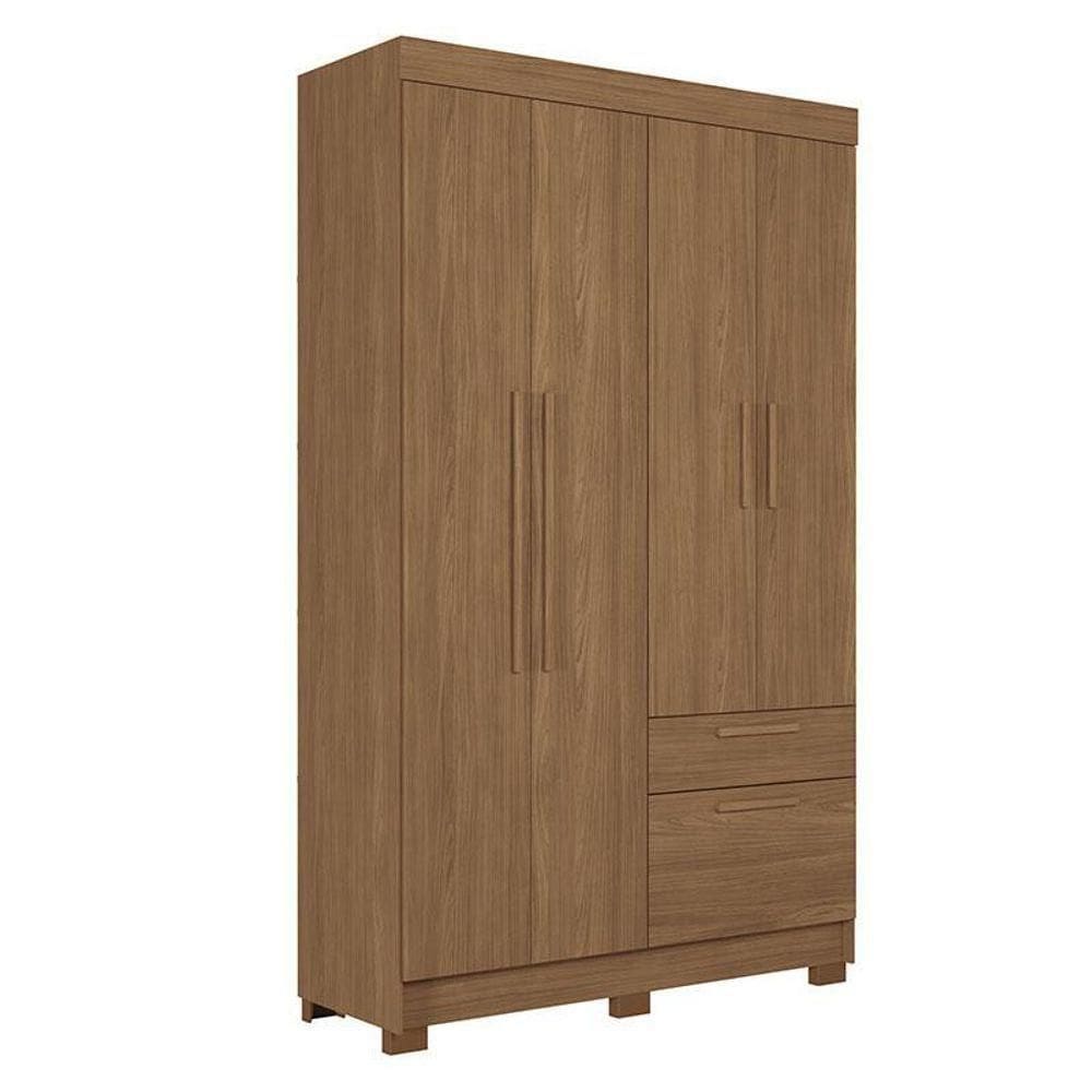 Guarda Roupa Solteiro 4 Portas Londrina Jatobá - Santos Andirá