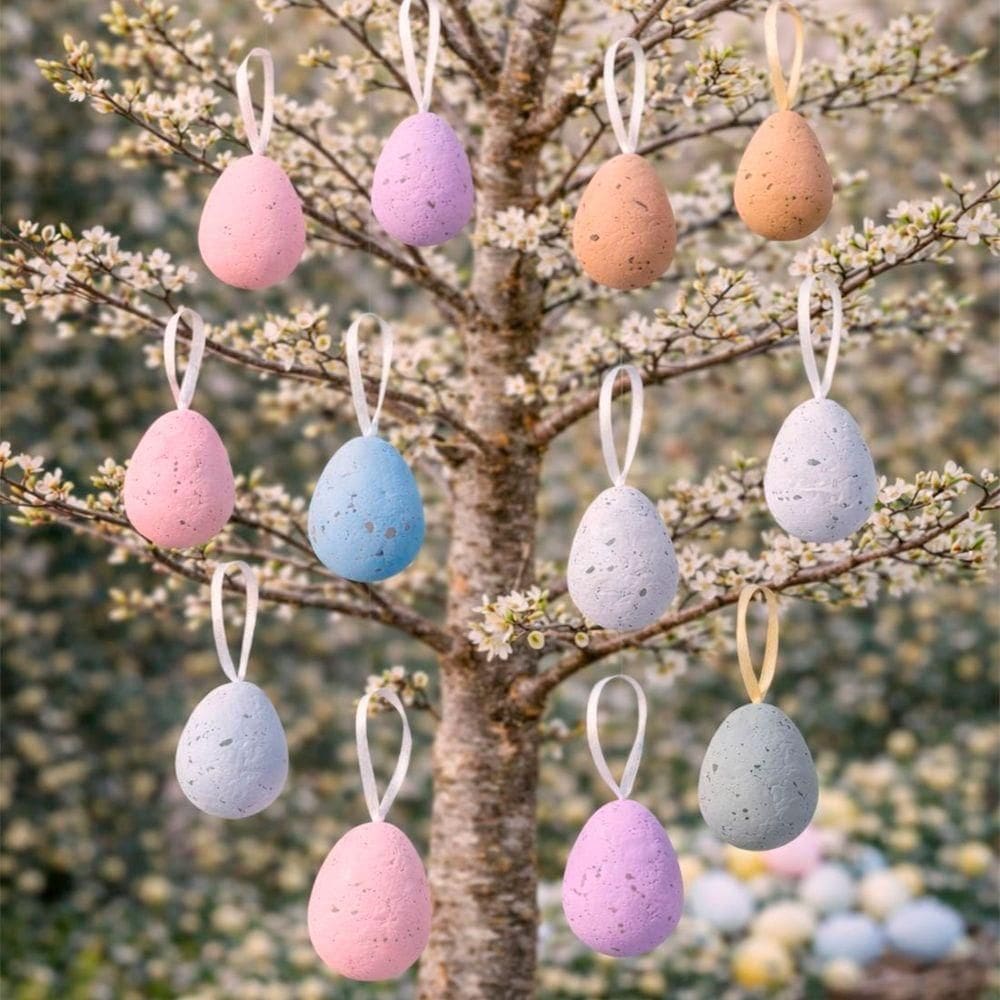 Pendente Decoração De Páscoa Ovinhos Coelho 5x3cm Kit 36pçs