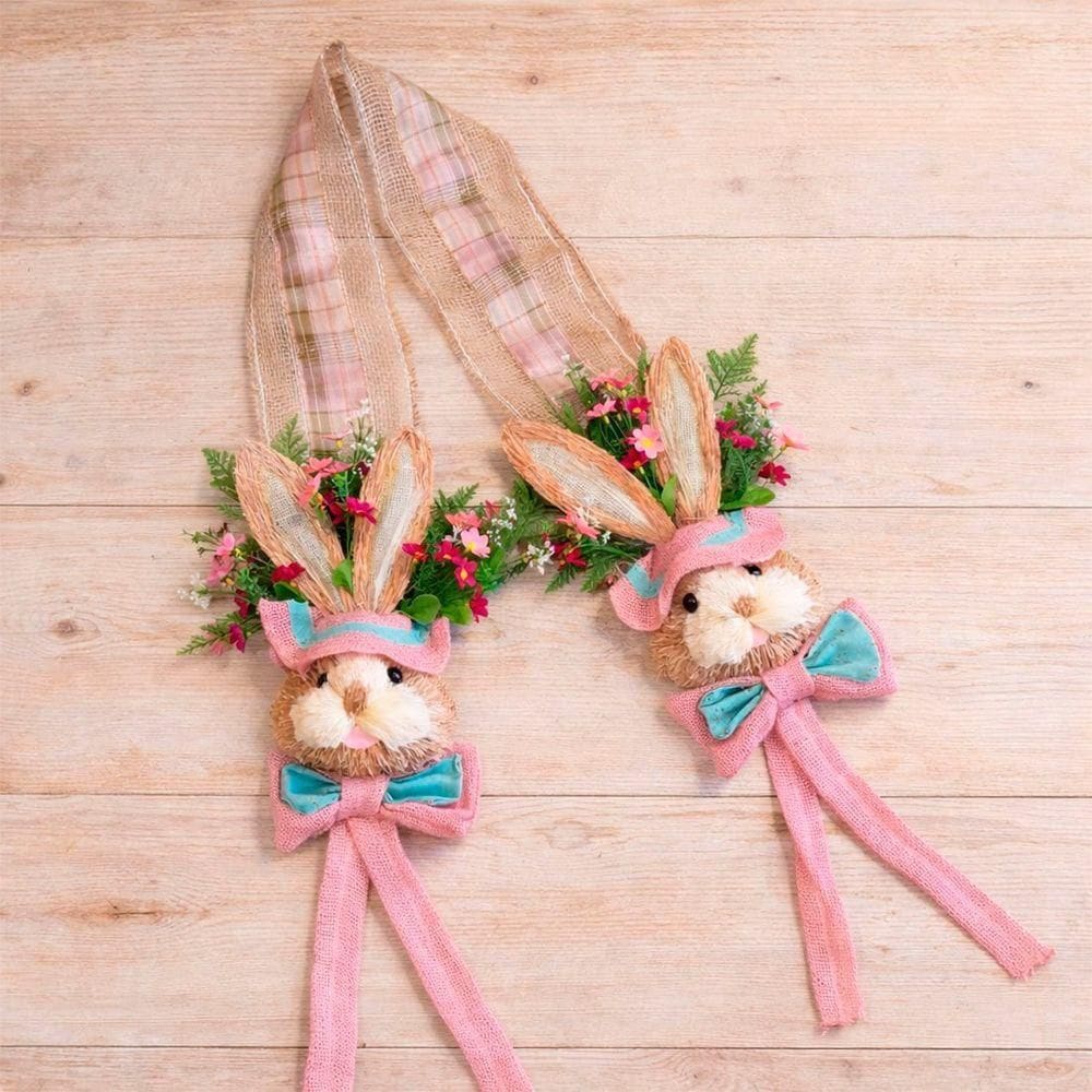 Escapulário Enfeite Cabeça Coelho Decoração Porta Pascoa 2m