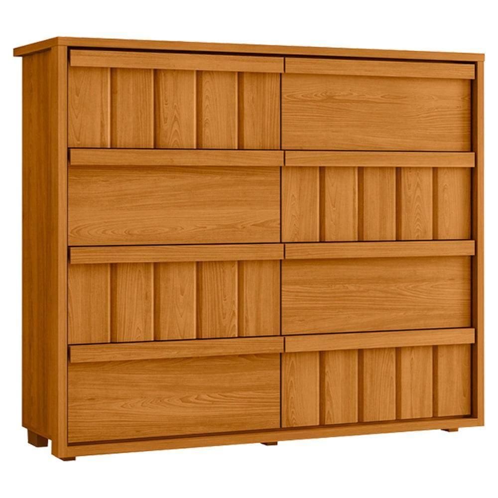 Comoda Tarsila 8 Gavetas Mdf 136 Cm Cinamomo Madetec