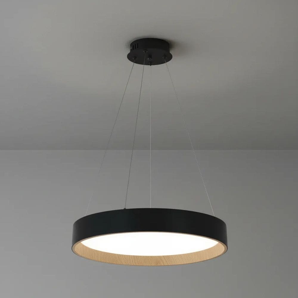 Pendente Lummus Preto 50cm Led 45W 3 em 1 Bivolt 16586-PL