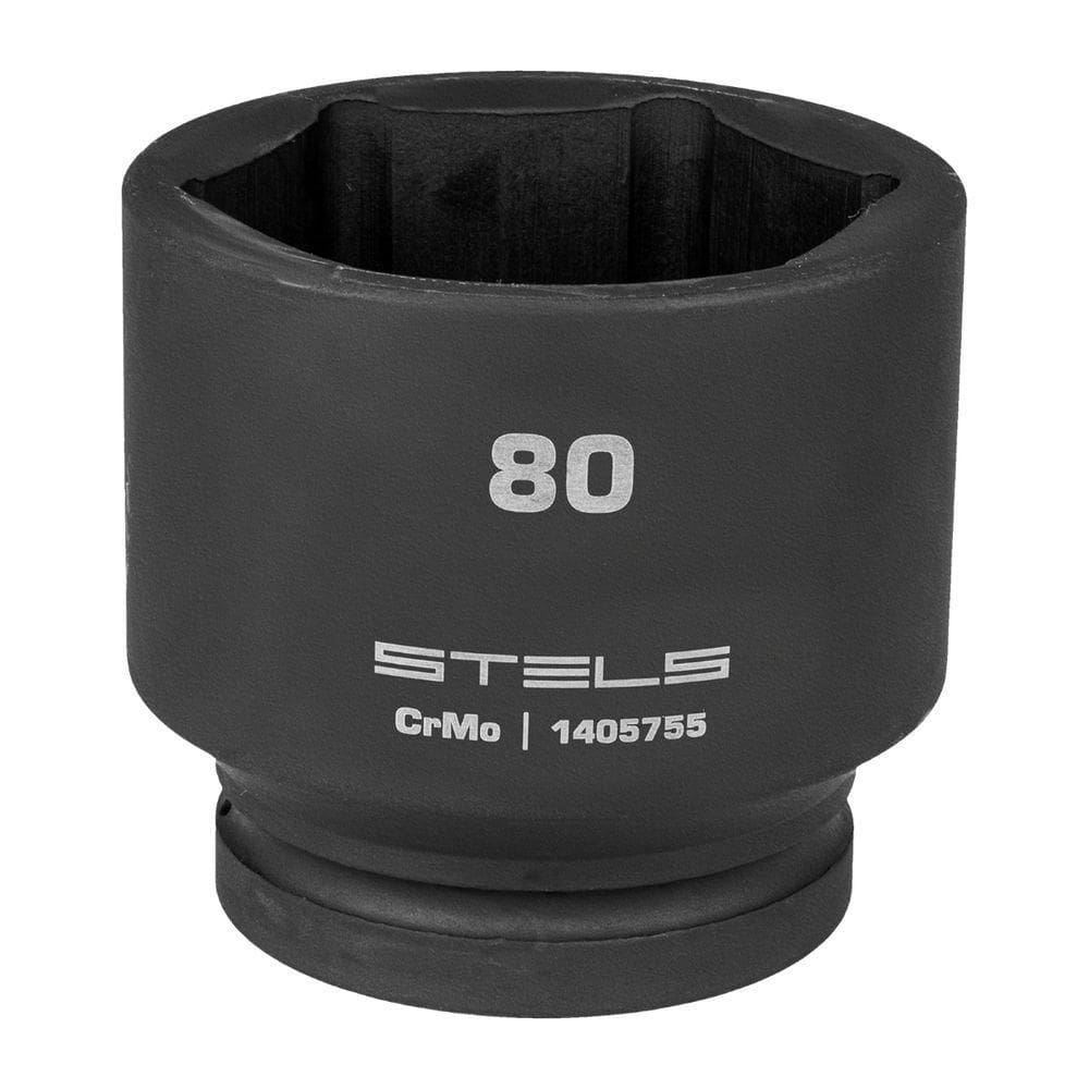 Soquete Impacto 80mm 1`` Hexagonal Cromo Molibdênio Stels 1405755