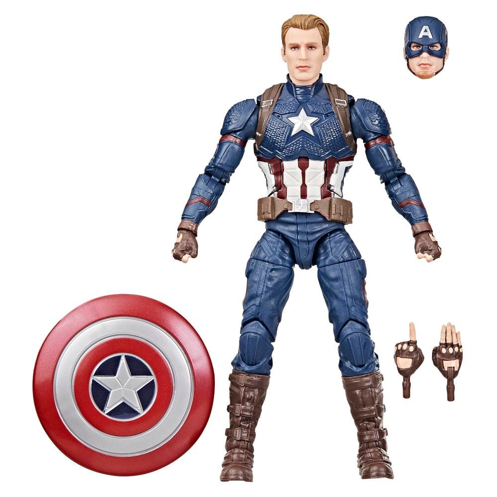 Boneco de ação Marvel Legends Series Capitão América 15cm