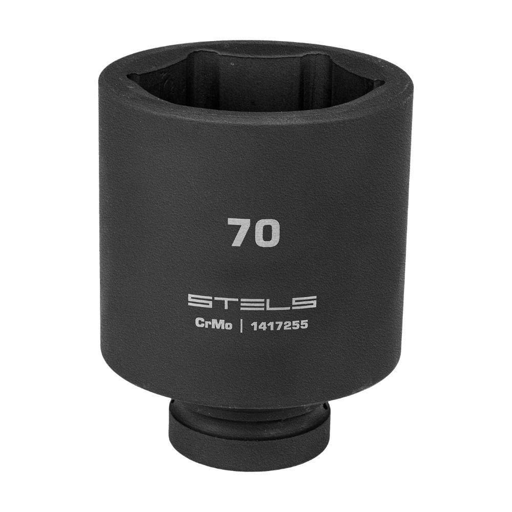 Soquete Impacto Longo 1`` 70mm Cromo Molibdênio Stels 1417255