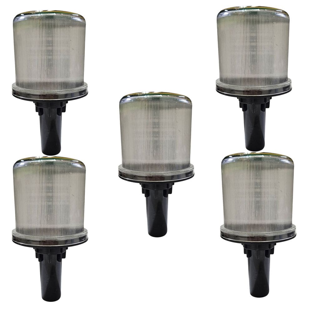 Sinalizador Solar Viario Kit 5 Uni Estrada Alerta Transito Cone Rodovia Obra Emergencia