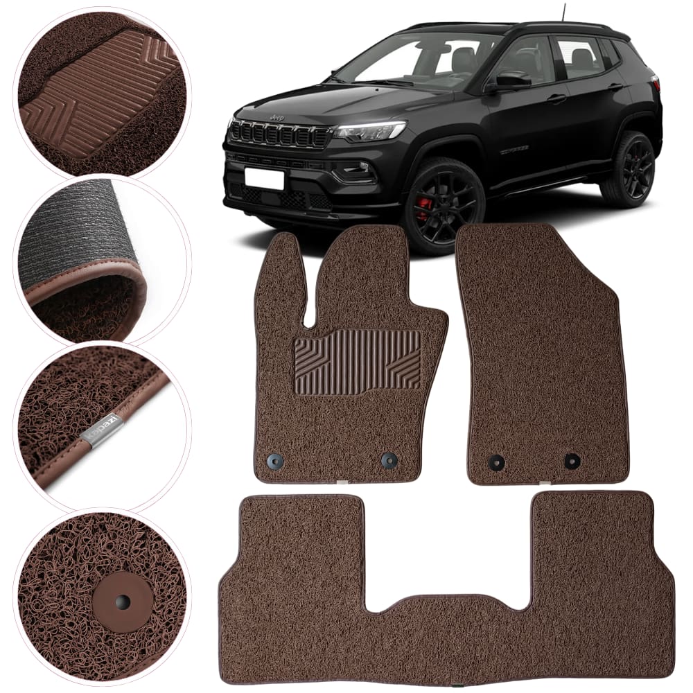 Tapete Kapazi Automotivo Jeep Compass 2017 a 2026 Marrom