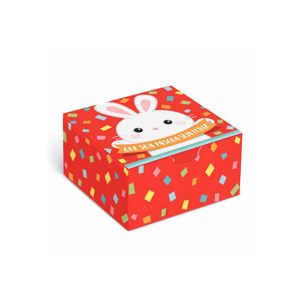 Caixa 4 Doces Doçura Páscoa 8,5x3,5x8,5cm Cromus c/10 un