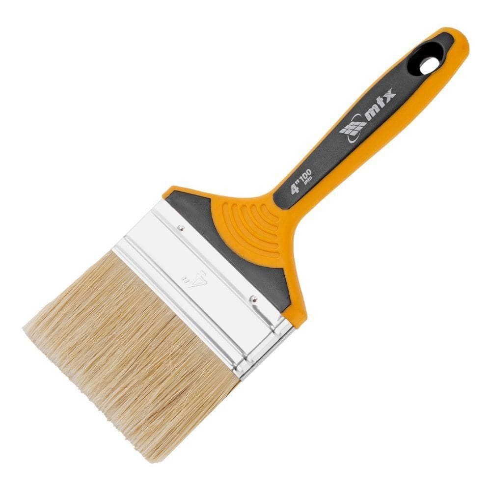 Trincha Pincel 4`` Verniz Cerdas Brancas Mtx