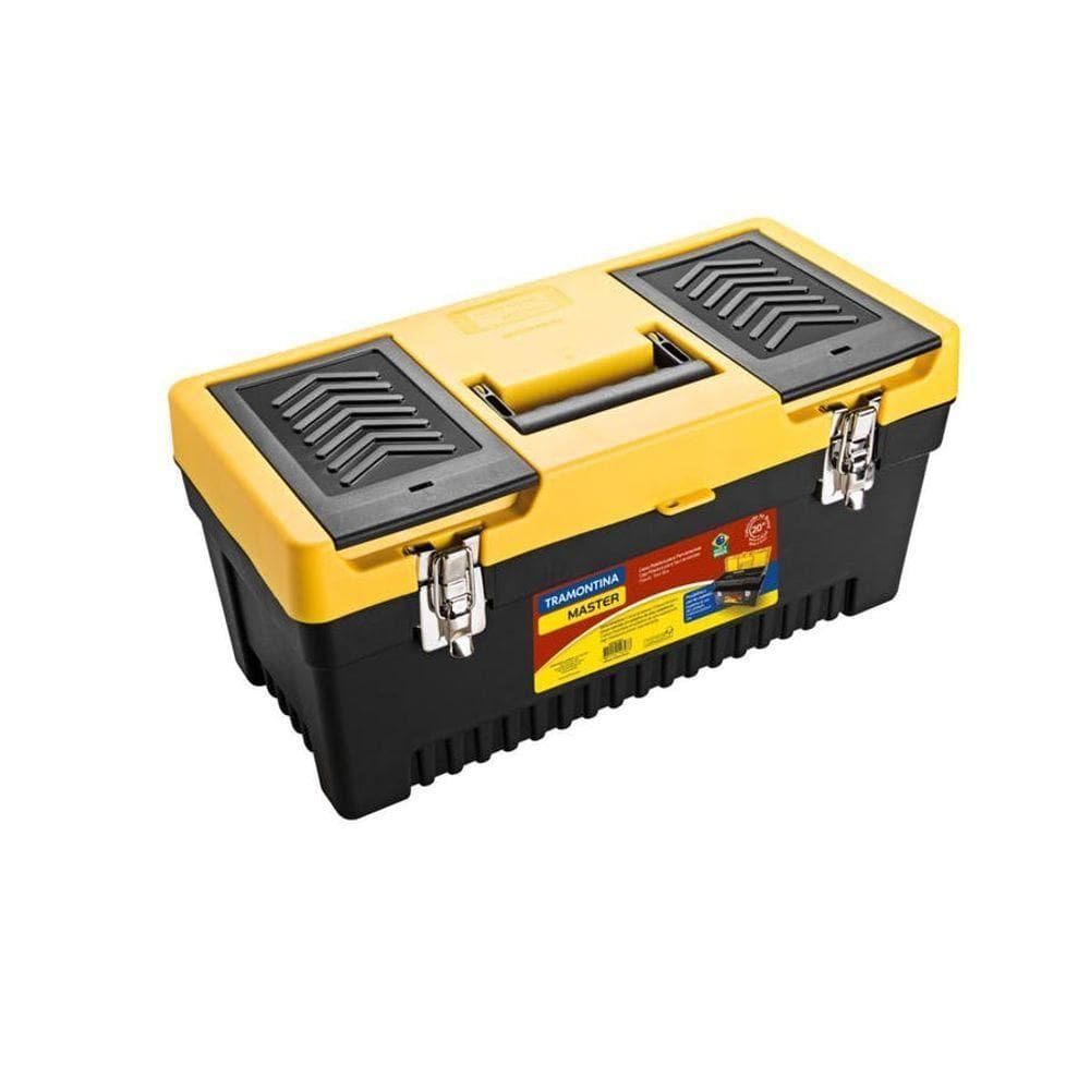 Caixa Plástica Para Ferramentas Com Bandeja Removível E Travas Metálicas 20 - Tramontina
