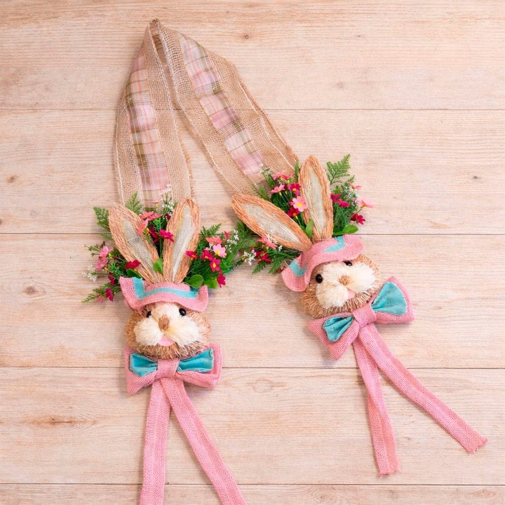 Escapulário Enfeite Cabeça Coelho Decoração Pascoa Porta 2m