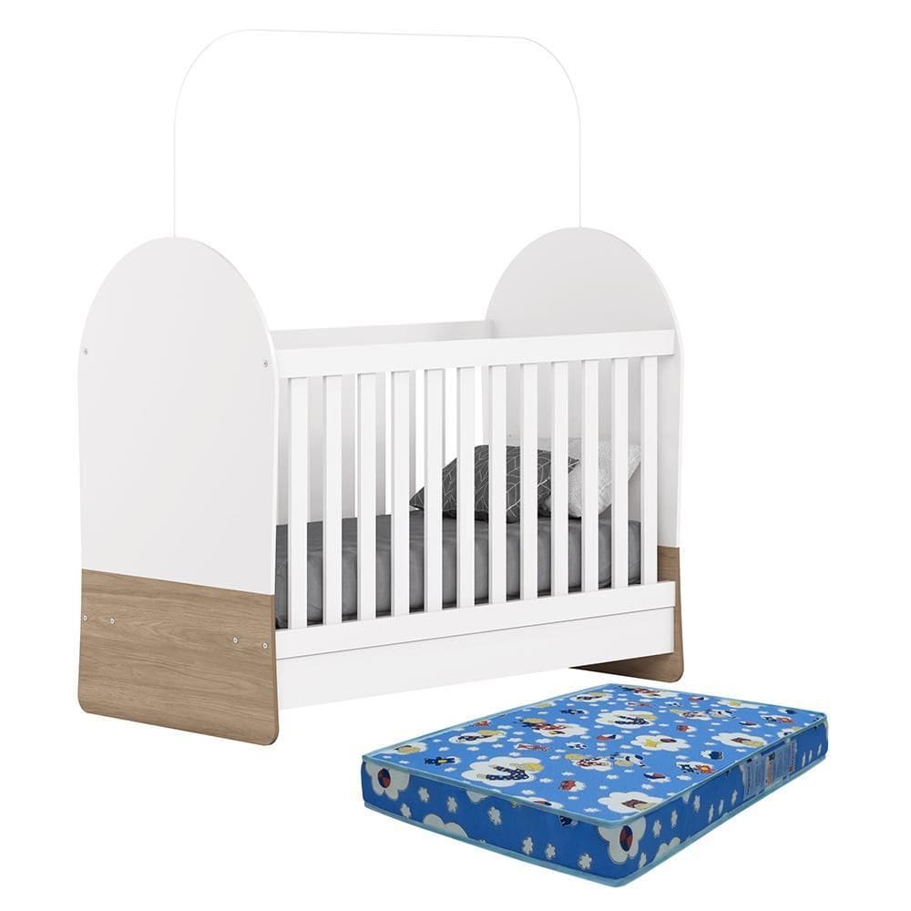 Berço Americano Mini Cama Magia com Colchão Baby Physical - Móveis Henn