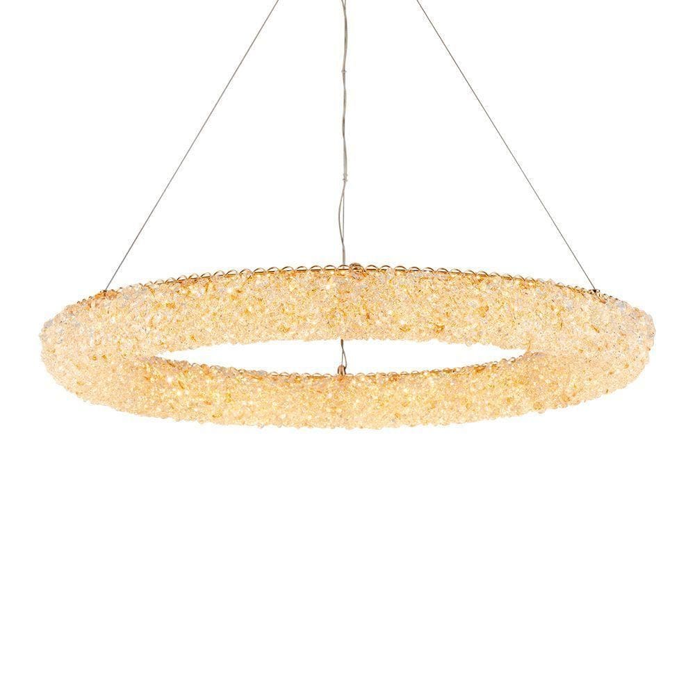 Lustre Pendente Nordecor Jou 2772 80cm Dourado Brilho Bivolt