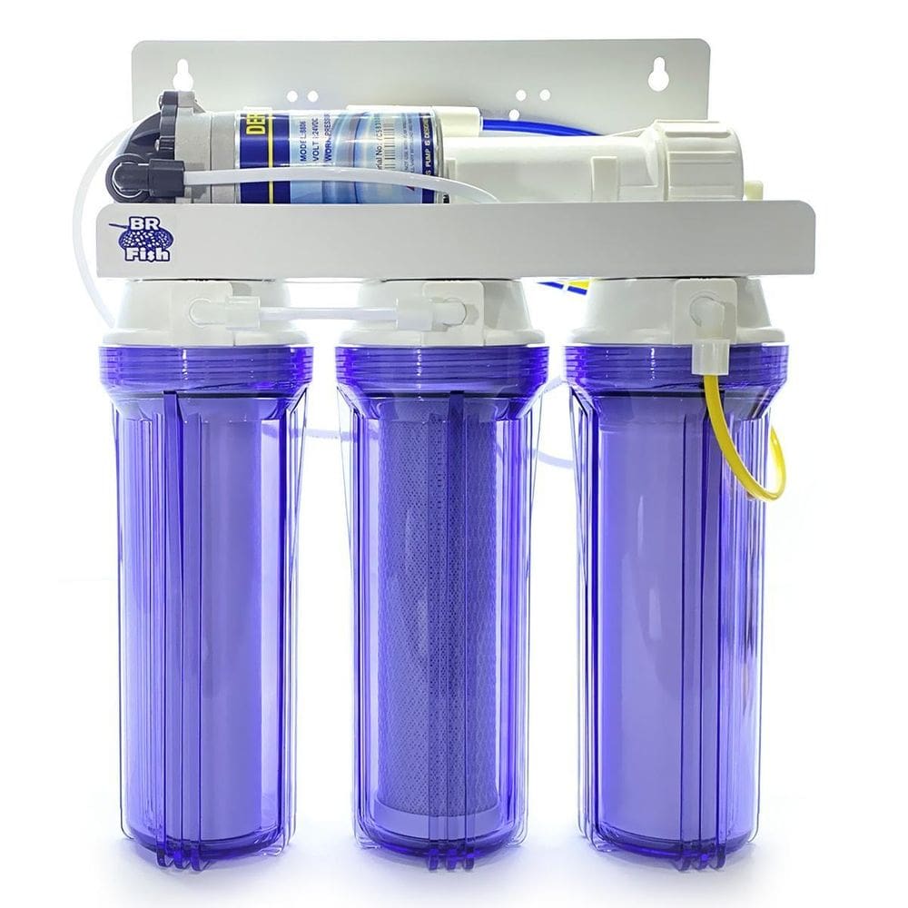 Filtro Osmose Reversa 75Gpd + Bomba Pressurizada Transparent