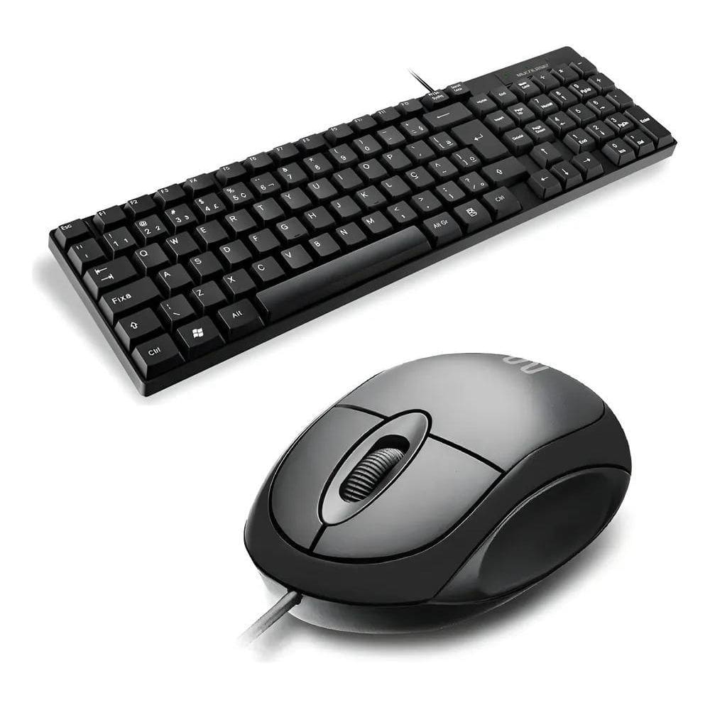 Kit Teclado E Mouse Com Fio Multilaser Conexão Usb Tc309