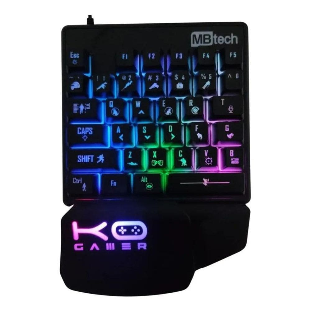 Teclado De Uma Mão Gamer Com Led Para Pc Computador