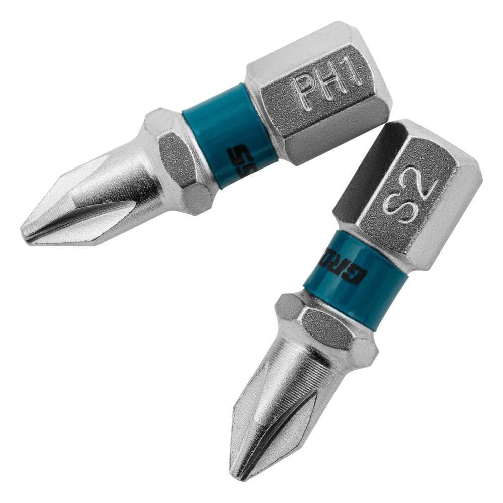 Bit Phillips Ph1 25mm 1/4`` 2 Pçs Aço S2 Gross