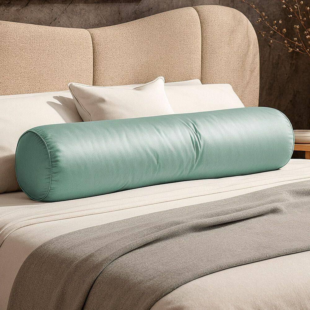Almofada Travesseiro Bastão Tubo Rolo Dot 140cm Macia Veludo Verde Acqua - Desk Design