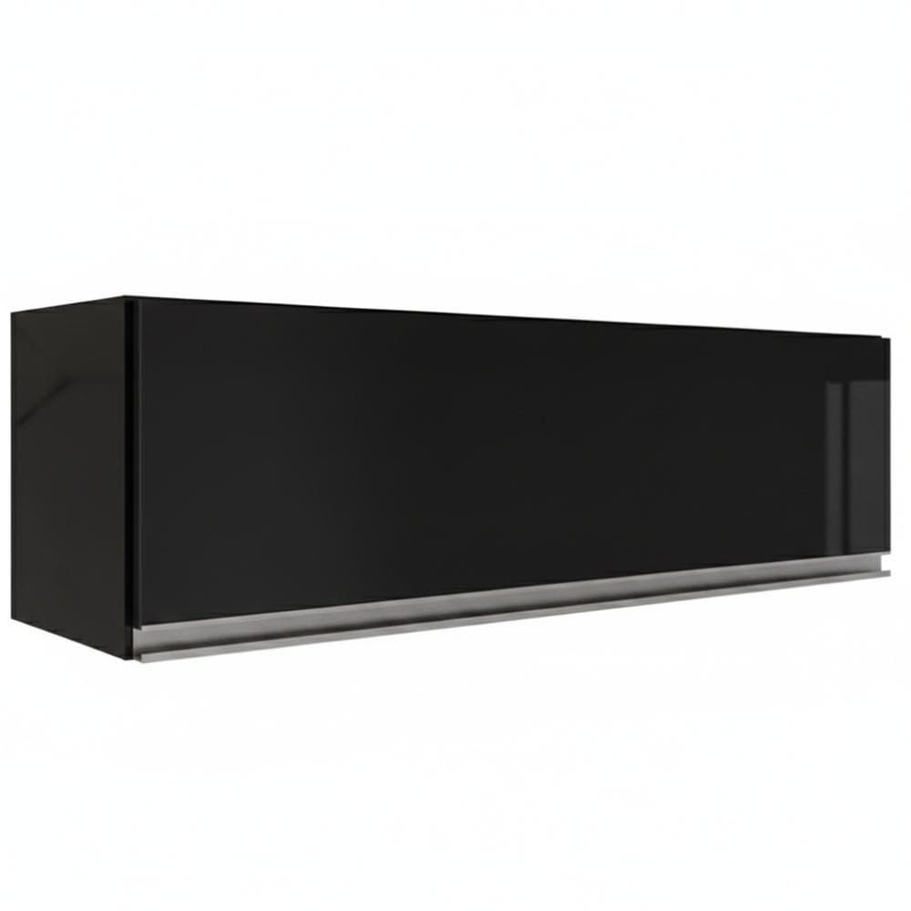 Armario Aereo 1 Porta Basculante 80 Cm Bp Fiorella Preto