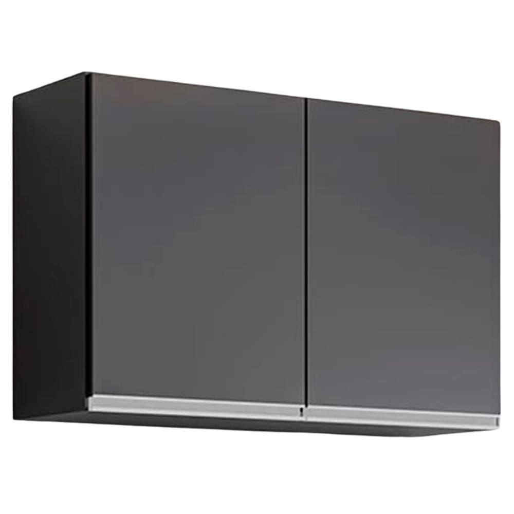 Armario Aereo 2 Portas 80 Cm Bp Isis Preto