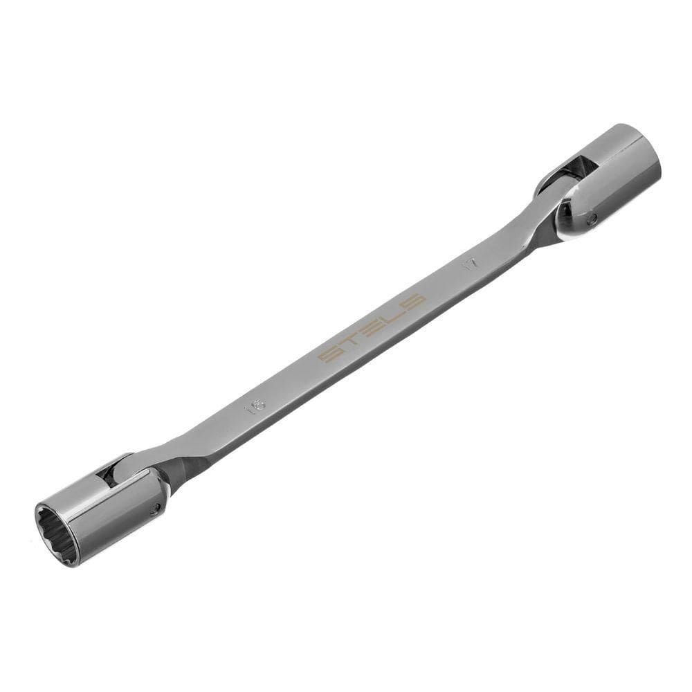 Chave Aperto Soquete Articulada 16-17mm Cromo Vanádio Stels