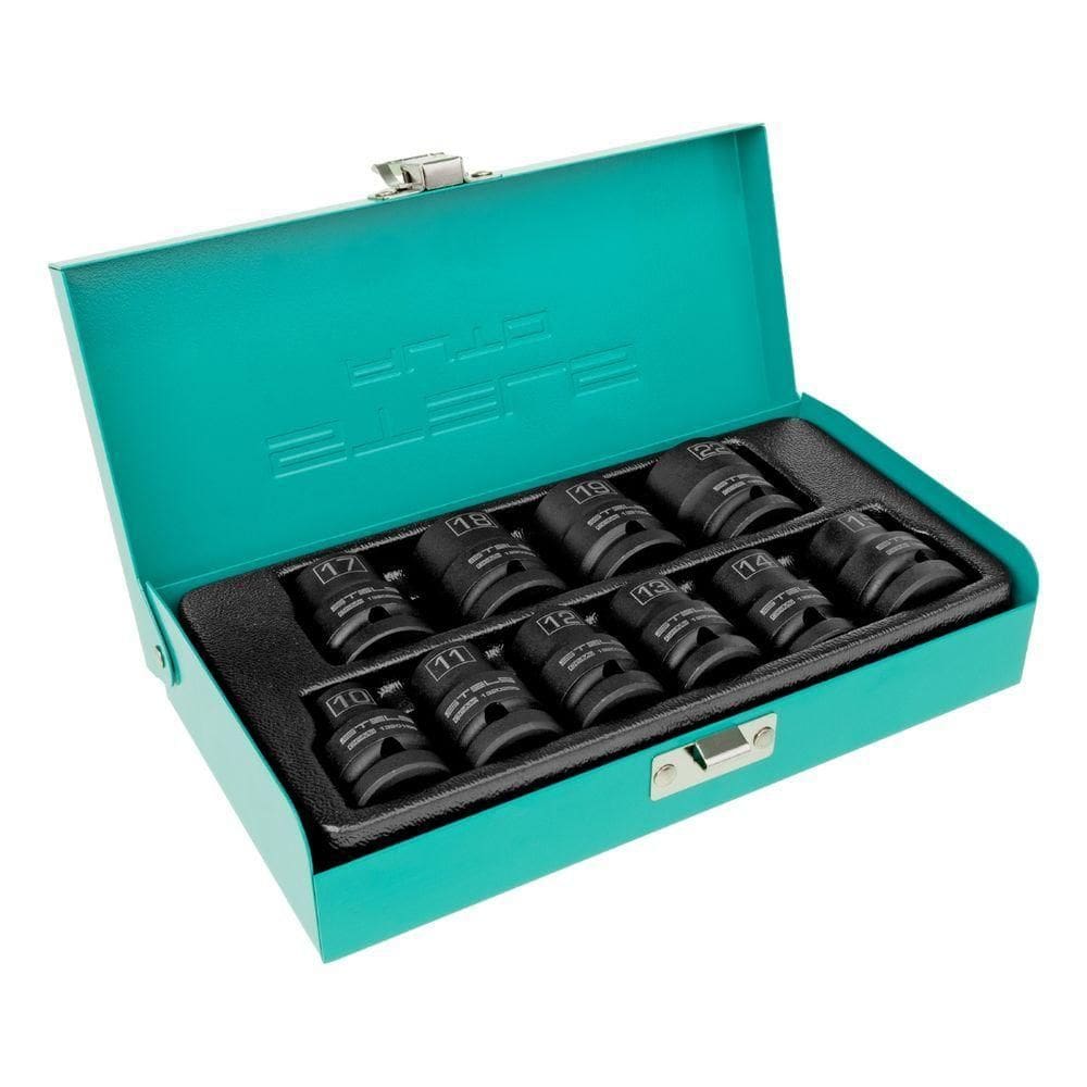 Jogo Soquete Sextavado Impacto 1/2`` 10-22mm Stels 1326155