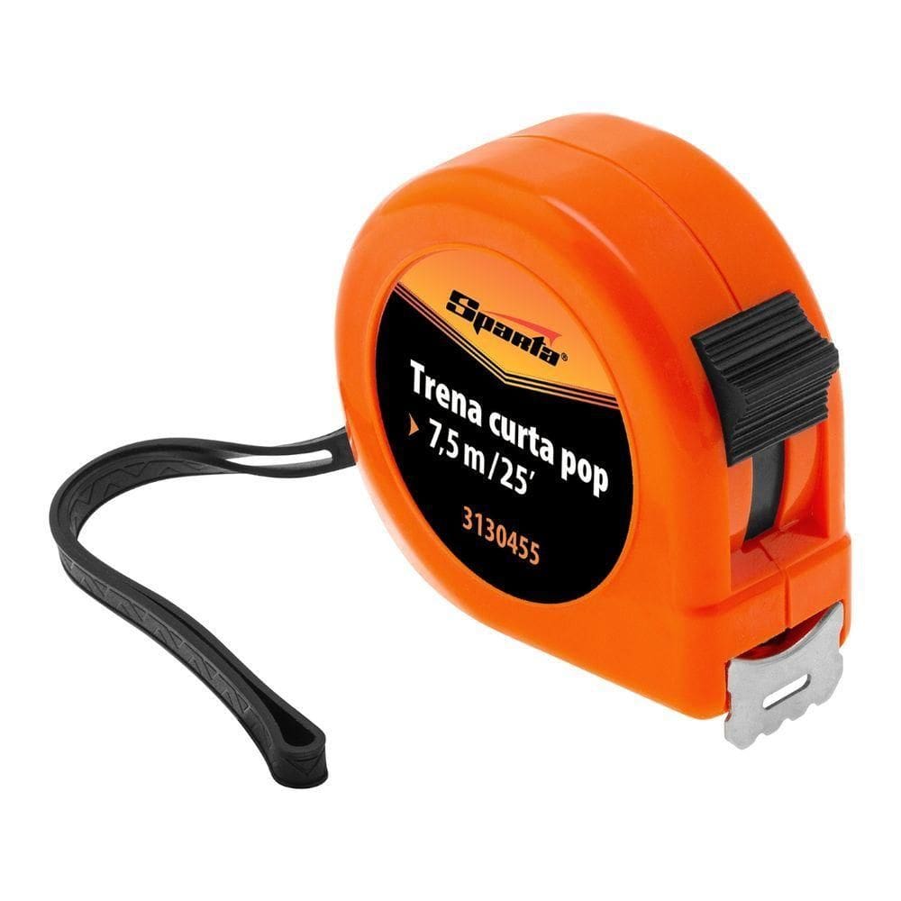Trena 7,5m 25mm Estojo Plástico Sparta Medição Precisa