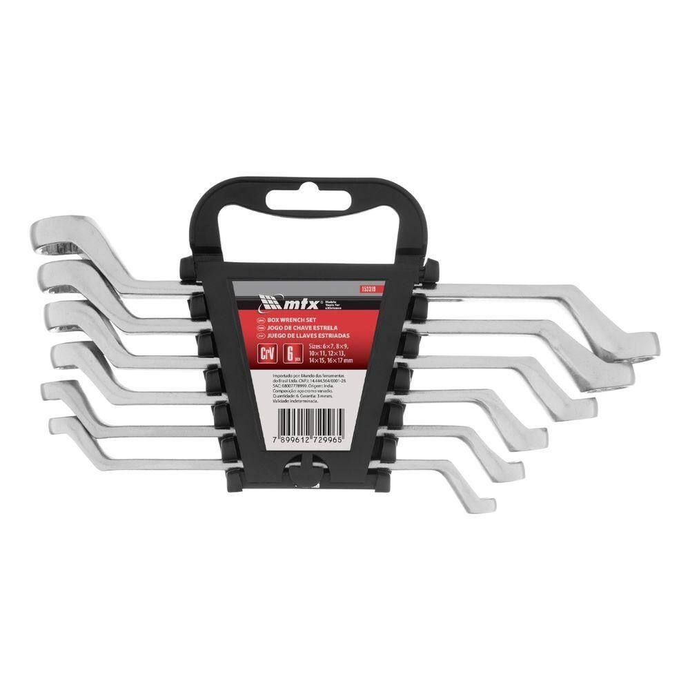 Jogo De Chave Estrela Cromo Vanádio 6-17mm 6 Peças Mtx