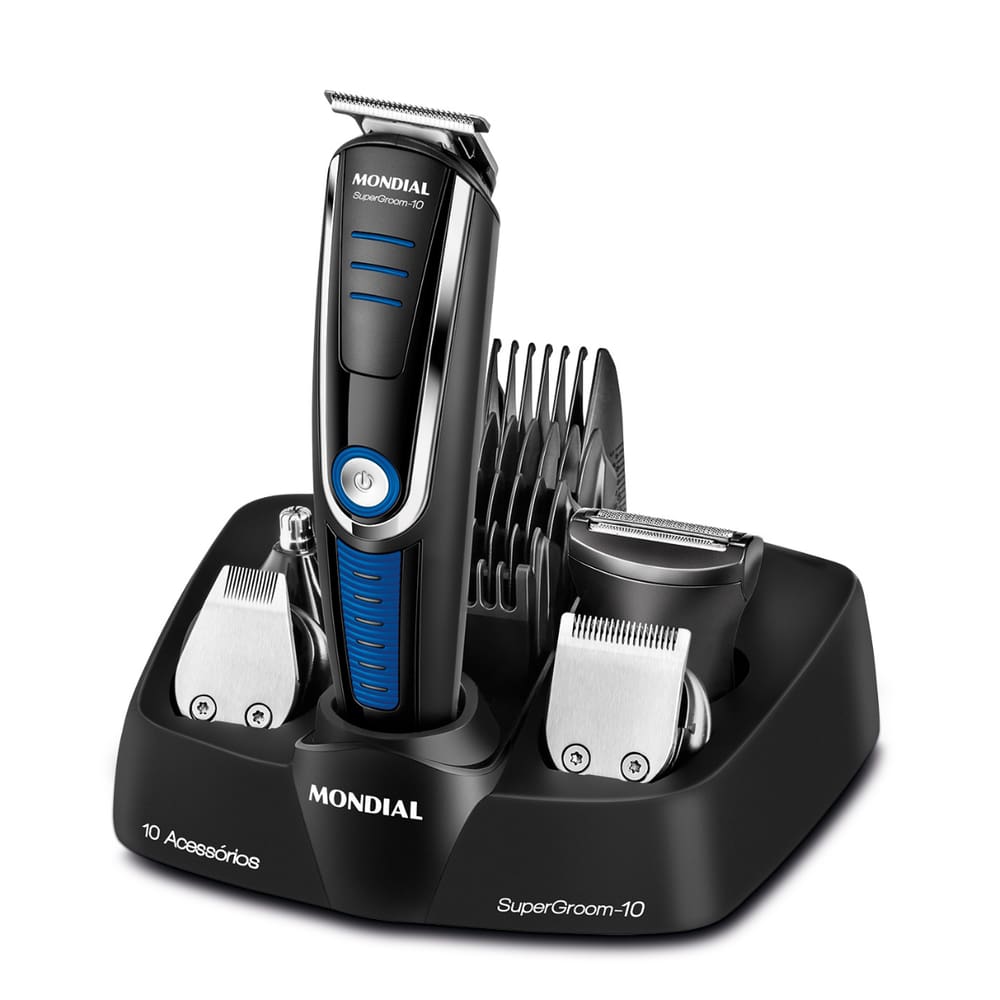 Aparador de Pelos Corpo Cabelo Barba Bigode Nariz e Orelha Super Groom BG03 Bivolt Mondial