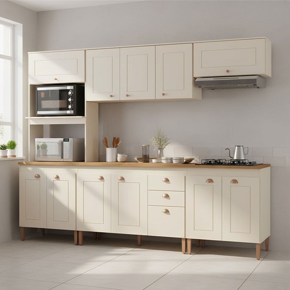 Cozinha Completa Viena com 11 Portas e 3 Gavetas Atualle