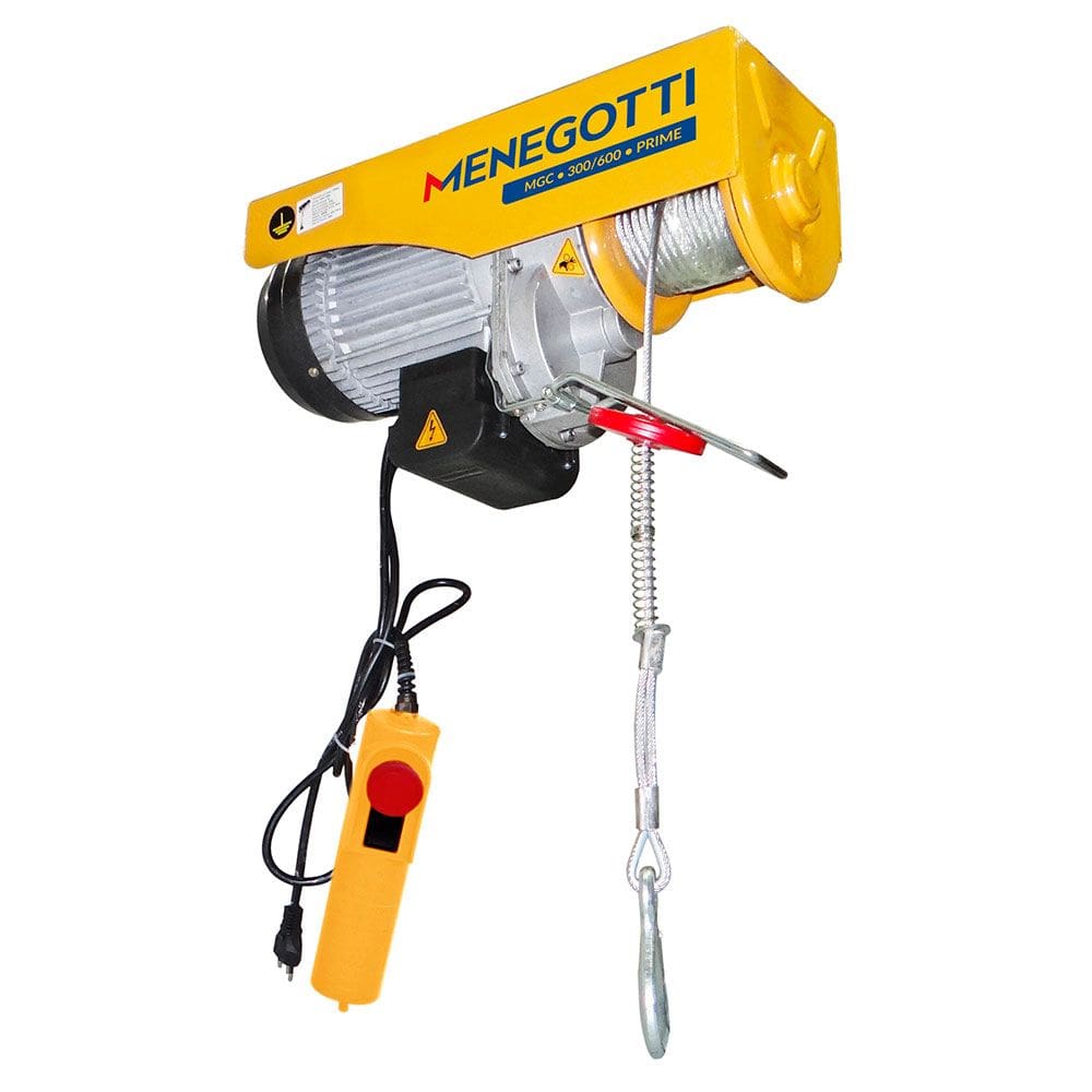 Guincho Talha de Coluna Capacidade 600kg Cabo 12m MCG600 Menegotti 220V
