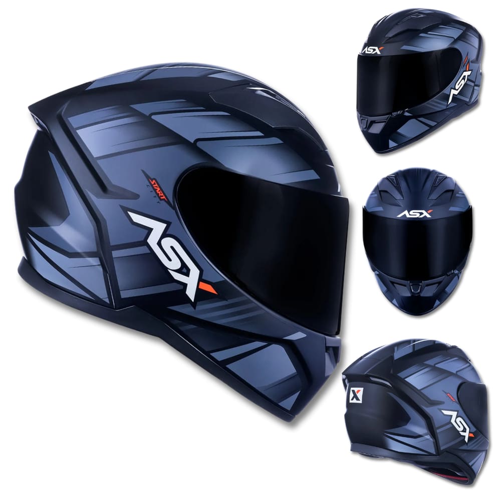 Capacete ASX City Start Preto e Cinza Fosco