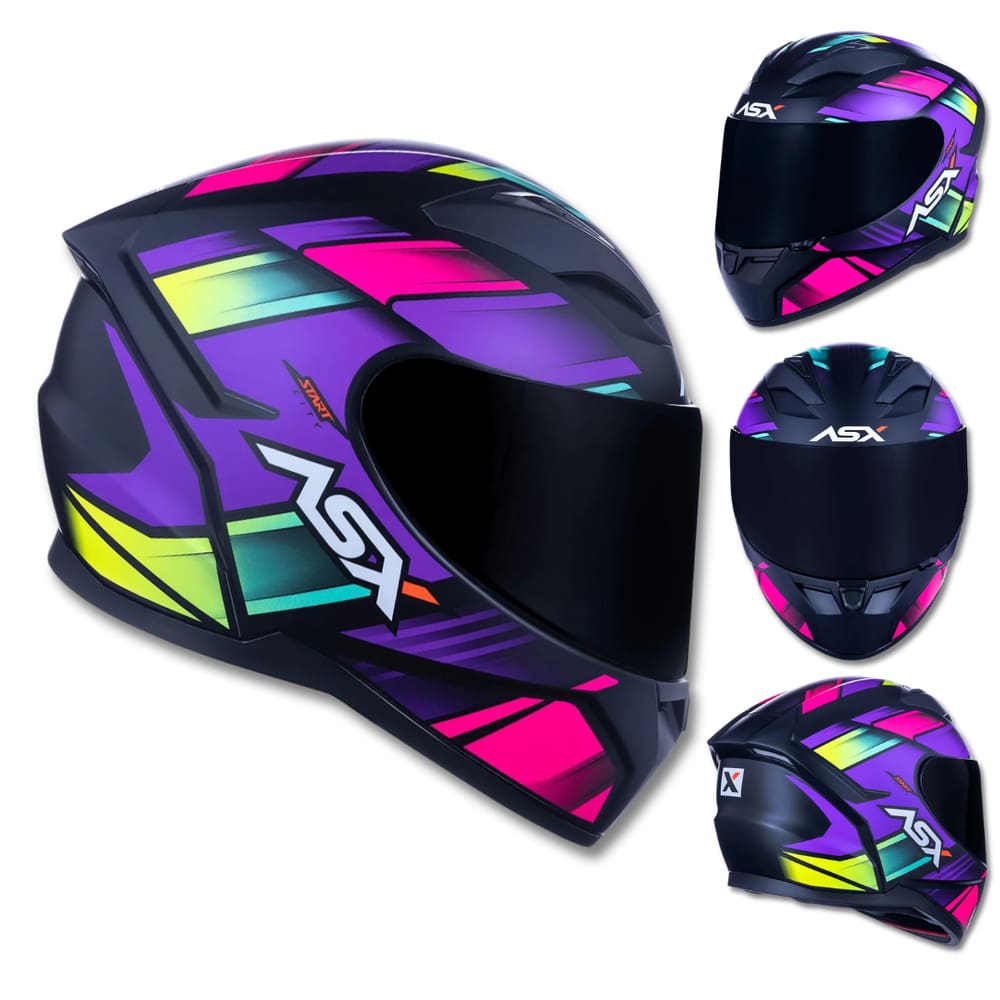 Capacete ASX City Start  Rosa e Lilas Fosco