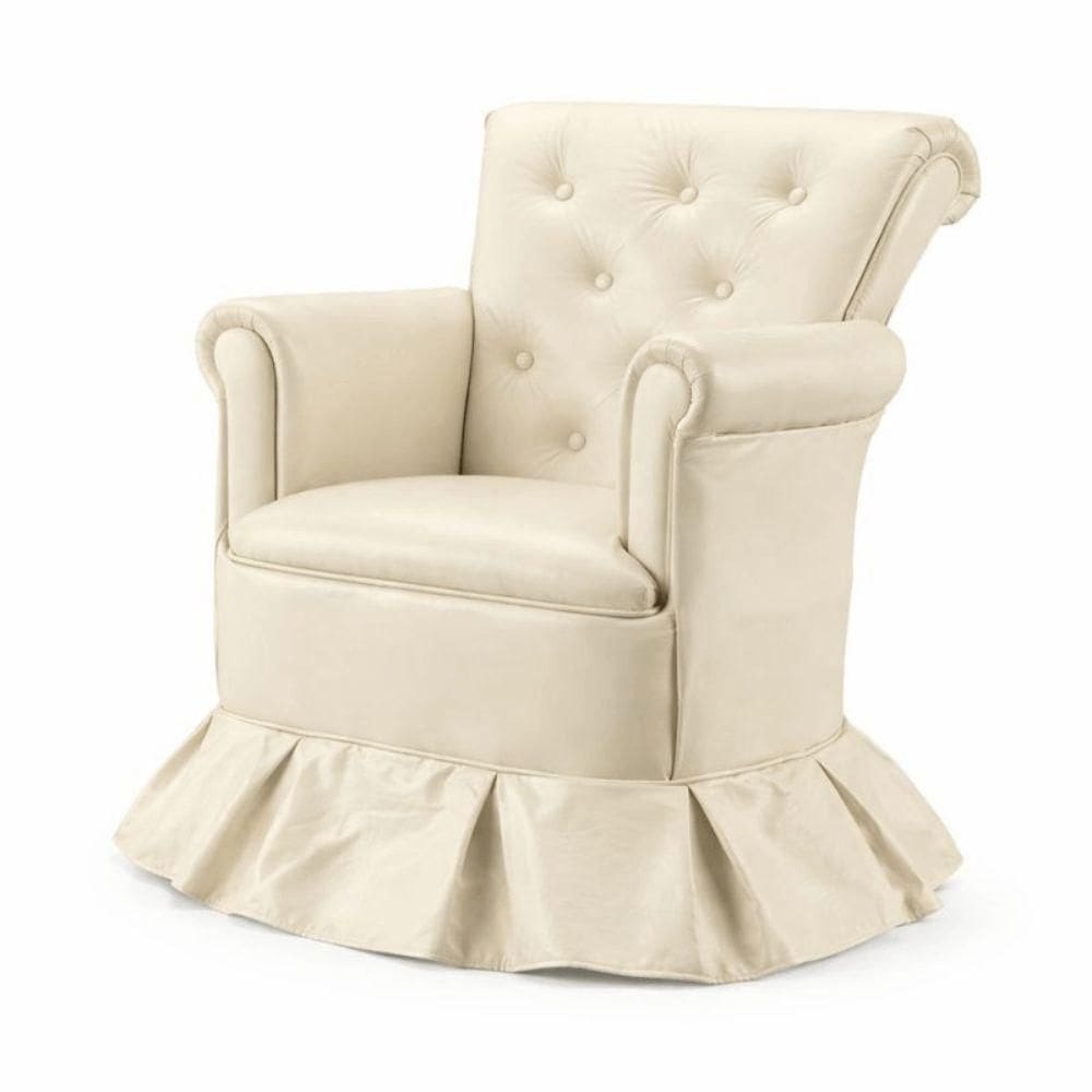 Cadeira Poltrona Balanço Amentação Confortável Quarto Descanso Sala Leitura Corino Bege
