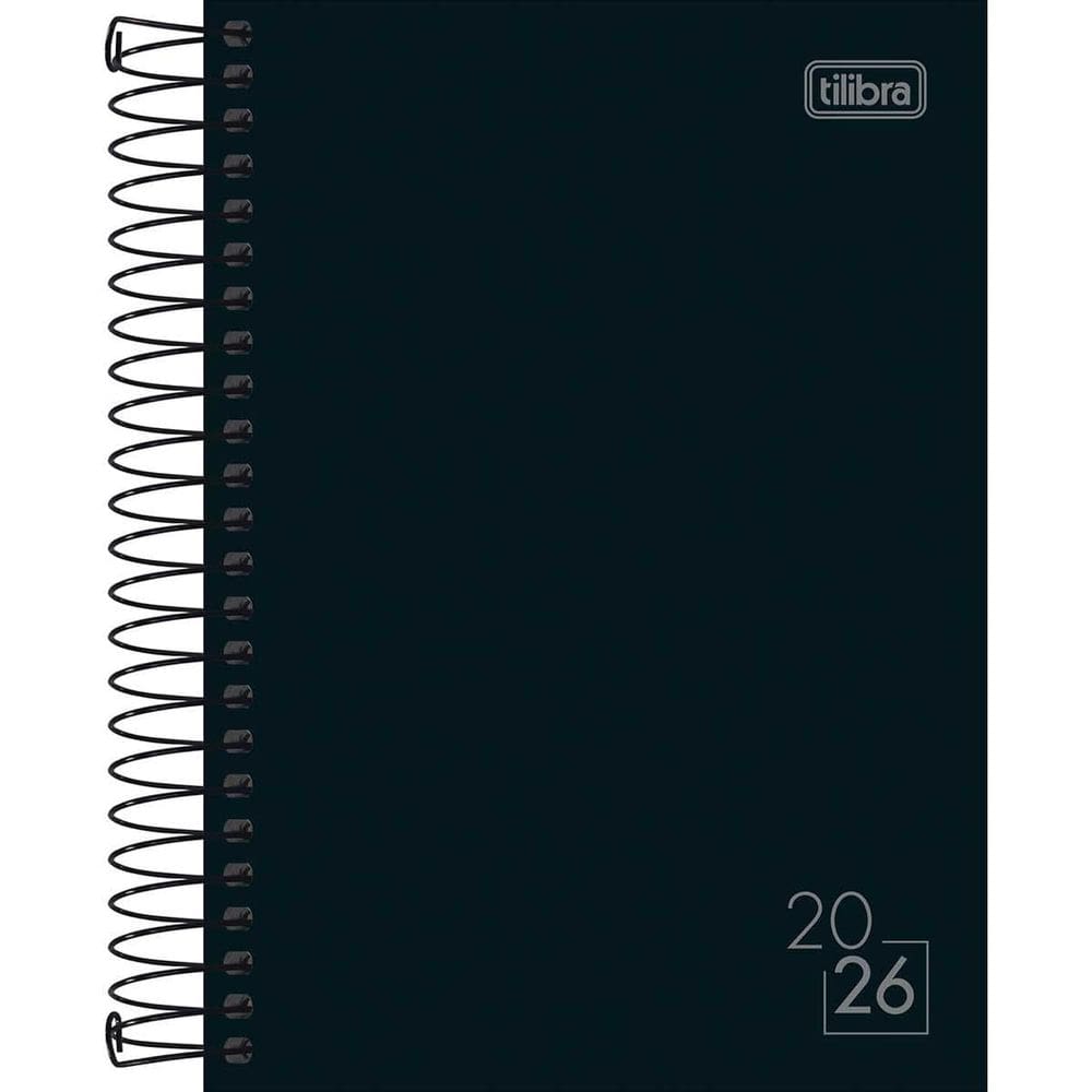 Agenda Spice Espiral Preta 2026 11 X 15,4 CM Tilibra 1027