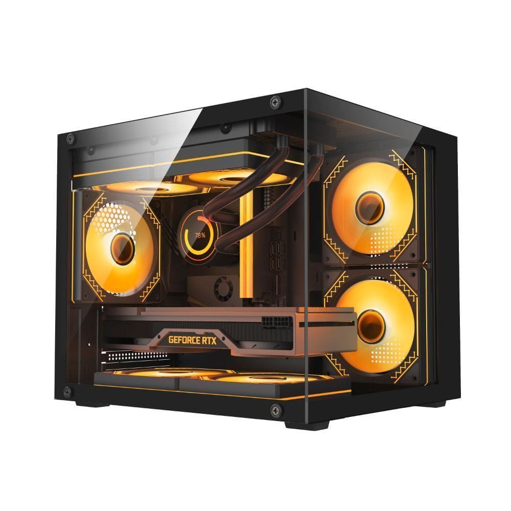 Gabinete Gamer Duex DXGA325BK Black Com 3 Fans RGB