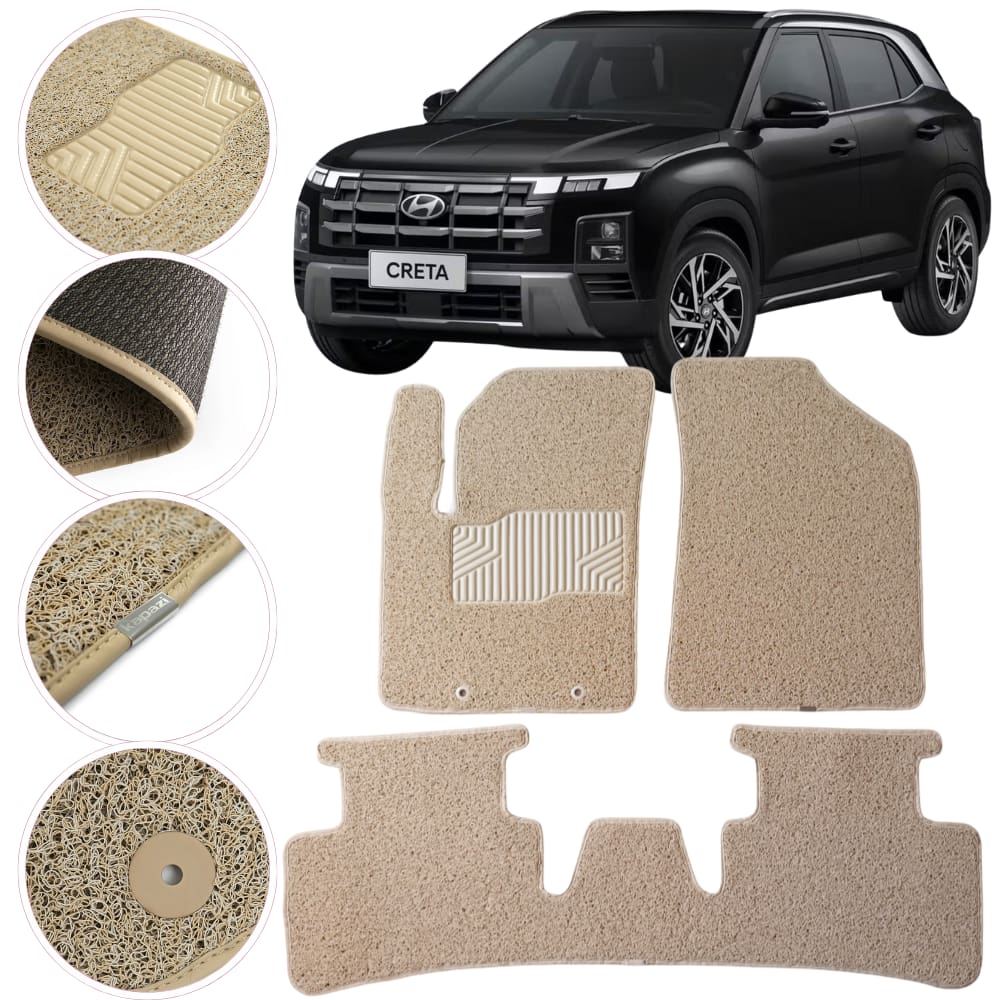 Tapete Kapazi Automotivo Novo Creta 2025 a 2026 Bege