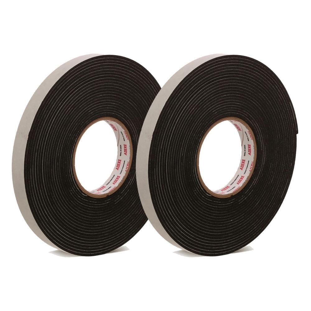 Kit 2 Fita Adesiva De Espuma P Vedação Preta 19Mm X 5M Adere