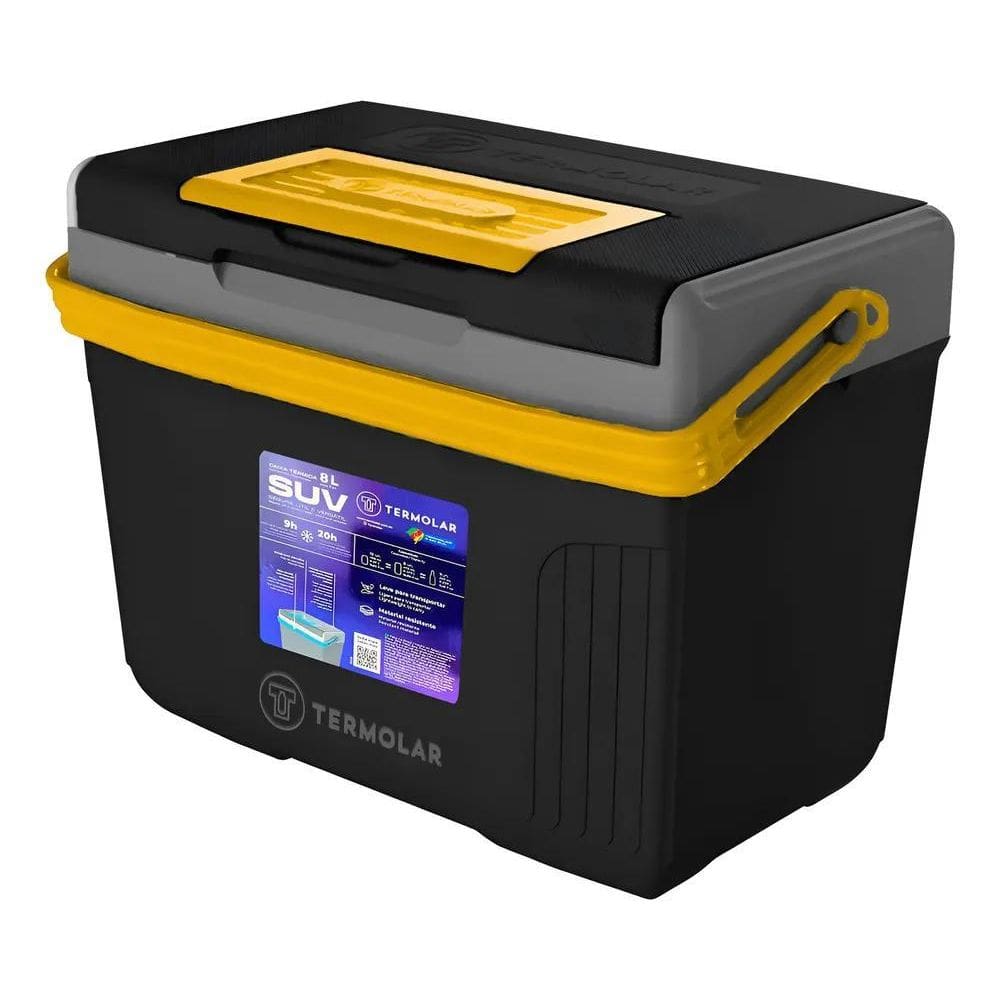 Caixa Térmica Suv 8L Termolar Cooler Praia Pesca - Amarelo