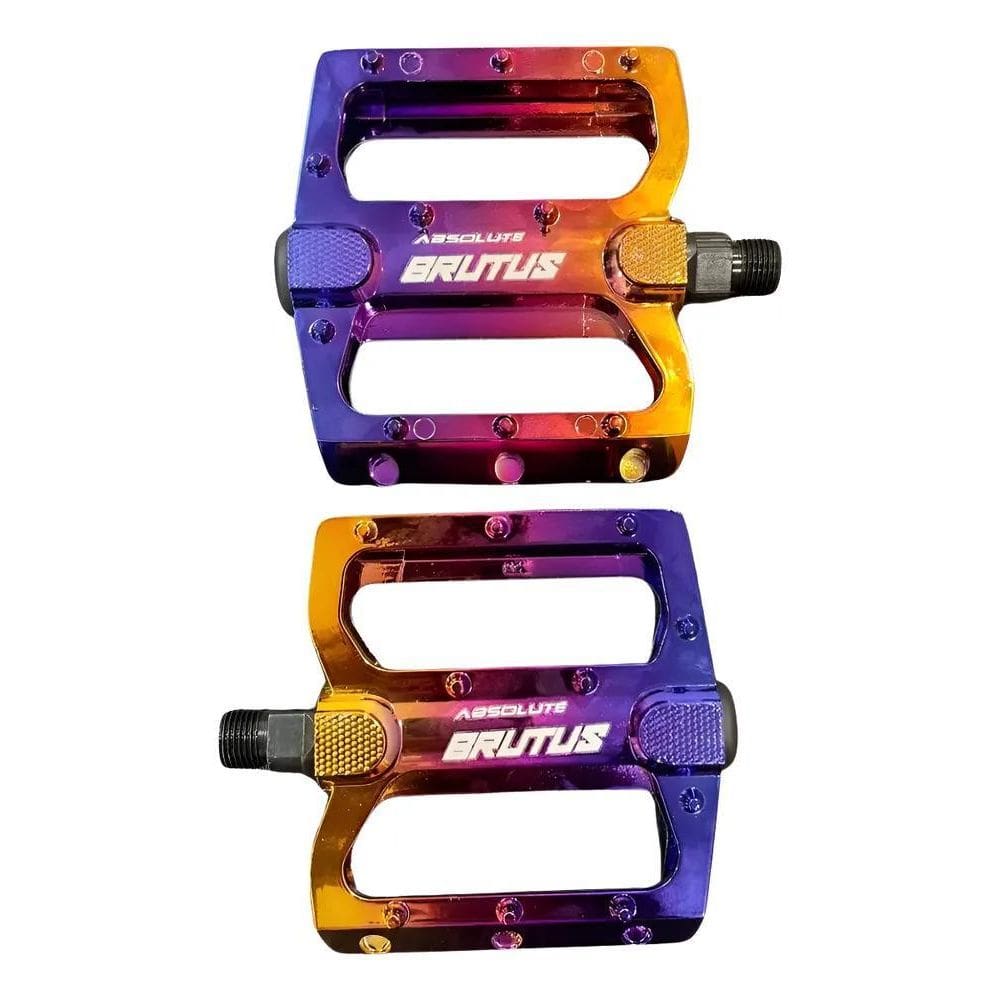 Pedal Bicicleta Absolute Brutus Flat 9/16 Oil Slick Camaleao