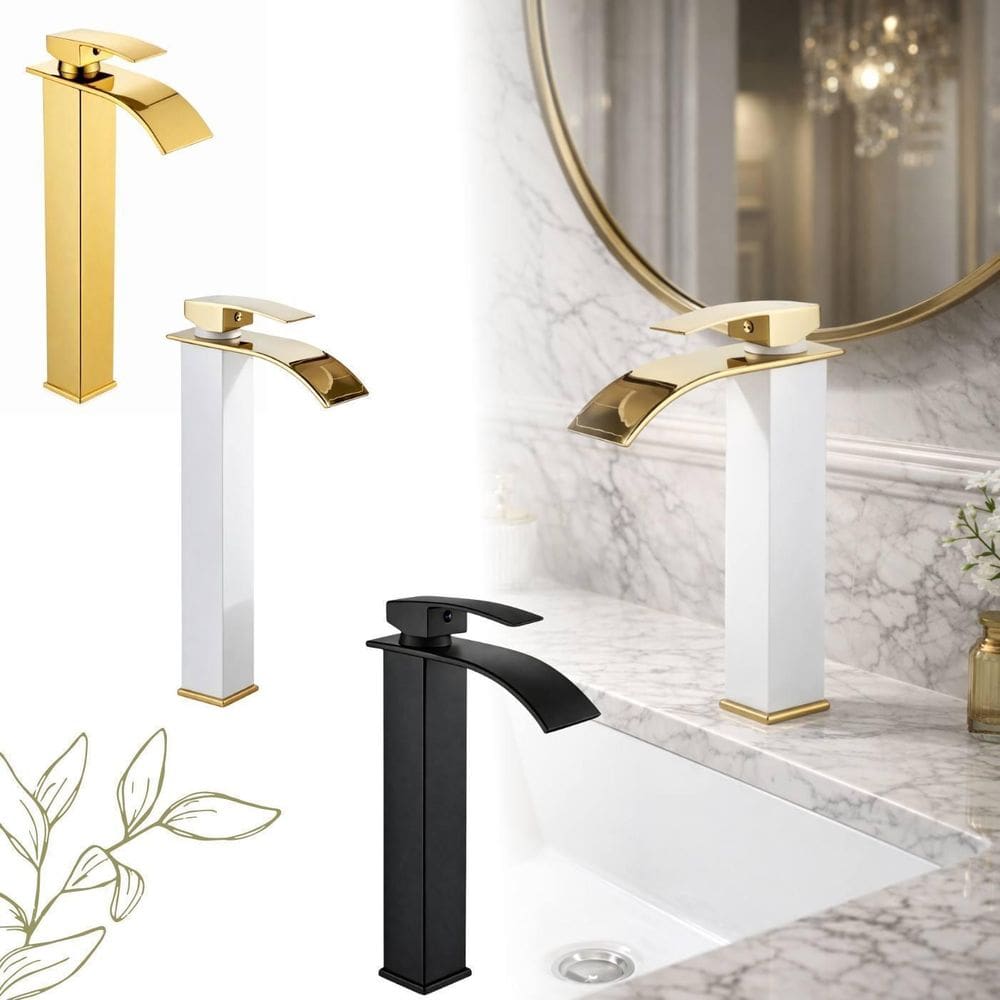 Torneira Banheiro Cascata Alta Inox Monocomando Cor Branco