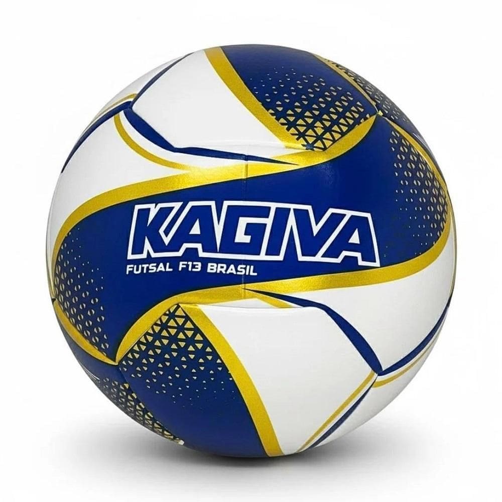 Bola Futsal Infantil Kagiva F13 Brasil Sub 13 Azul E Dourado