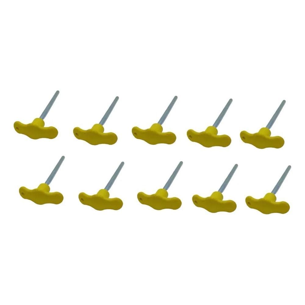 10 Pino De Carga Tijolinho 5/16 Para Academia Musc Amarelo